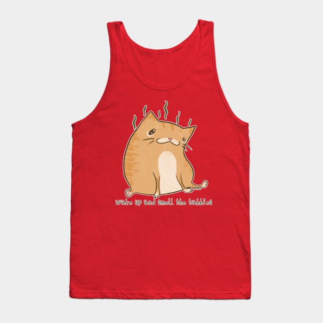 Wake Up and Smell the Tabbies (Orange Version) Tank Top by Jan Grackle